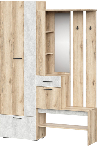 Стенка SV-Мебель Фаворит 1 (дуб делано/цемент светлый)