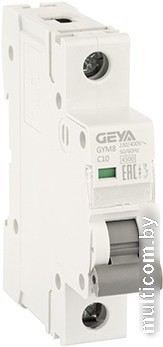 Выключатель автоматический GEYA GYM8 1P 10А C 4.5кА GYM81P10C