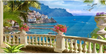 Фотообои Citydecor Сицилия фреска 300x150