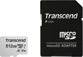 Карта памяти Transcend microSDXC 300S 512GB (с адаптером)