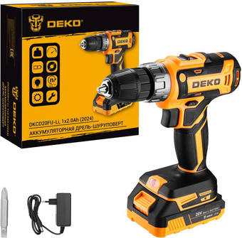 Дрель-шуруповерт Deko DKCD20FU-Li 063-4149 (с 1-им АКБ)