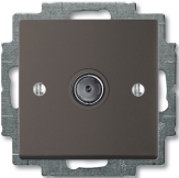 Розетка телевизионная ABB Basic 55 1724-0-4313 (шато-черный)