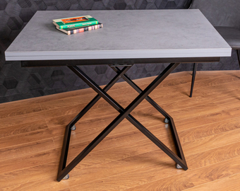 Стол-трансформер Levmar Compact P02/S53 (гриджио/черный)