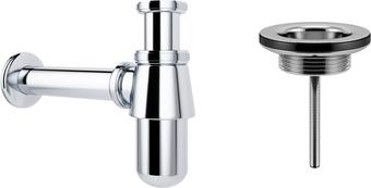 Сифон Wellsee Drainage System 182103005 (сифон, выпуск, хром)