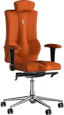 Кресло Kulik System Elegance+ азур/хром с подголовником (оранжевый)