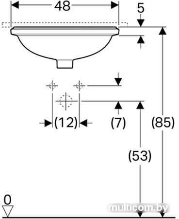 Умывальник Geberit VariForm 500.748.01.2