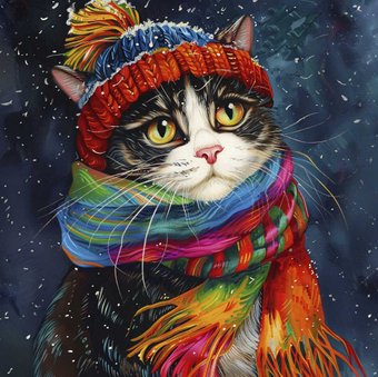 Феникс+ Зимний кот 68601