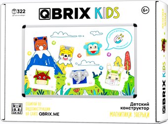 Магнитный конструктор QBRIX Kids Магнитики. Зверьки 30090
