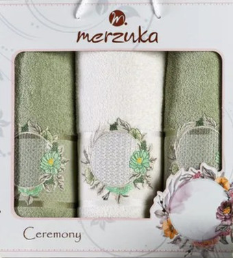 Набор полотенец Merzuka Ceremony 11777 (3 шт, зеленый)