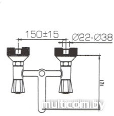 Смеситель Bravat Duo F6133186CP-B