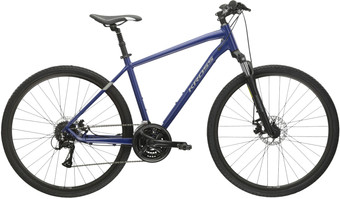 Велосипед Kross Evado 3.0 L/21&quot; 2024 (темно-синий/серебристый матовый)