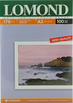 Фотобумага Lomond Матовая двухстороняя А3 170 г/кв.м. 100 листов (0102012)