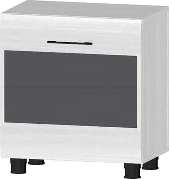 Тумба Лером Камелия ТБ-2628-СЯ-Г (снежный ясень/серая вставка)