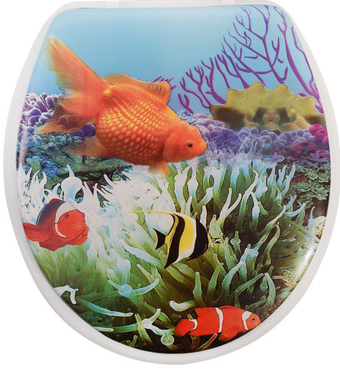 Сиденье для унитаза АкваЛиния SK-06021 (золотая рыбка)
