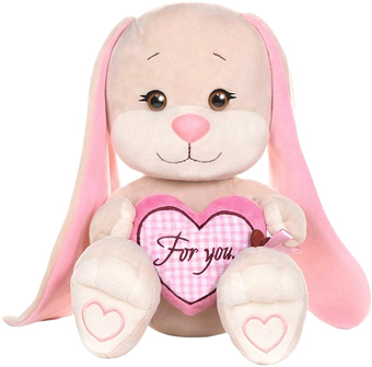 Классическая игрушка Jack&Lin Зайка с розовым сердцем JL-051901-25