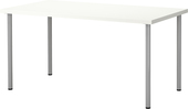 Письменный стол Ikea Линнмон/Адильс (белый/серебристый) [192.472.52]