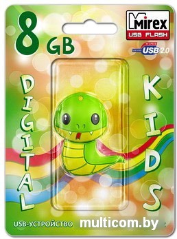 USB Flash Mirex SNAKE GREEN 8GB (13600-KIDSNG08)