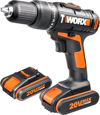 Дрель-шуруповерт Worx WX371.1 (с 2-мя АКБ, кейс)
