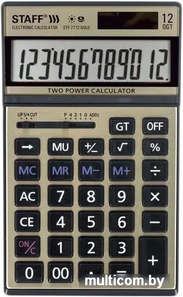 Бухгалтерский калькулятор Staff STF-7712-GOLD 250306