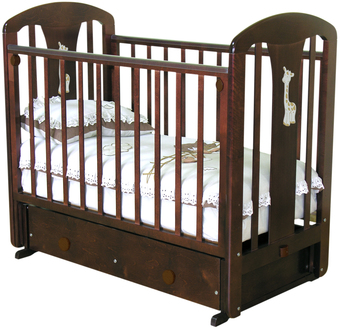 Классическая детская кроватка Красная звезда Виталина С851 (шоколад)