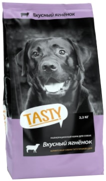 Сухой корм для собак Tasty Для взрослых собак с ягненком 2.2 кг