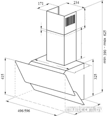 Кухонная вытяжка Monsher Kvazi 60 B