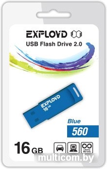 USB Flash Exployd 560 16GB (синий) [EX-16GB-560-Blue]