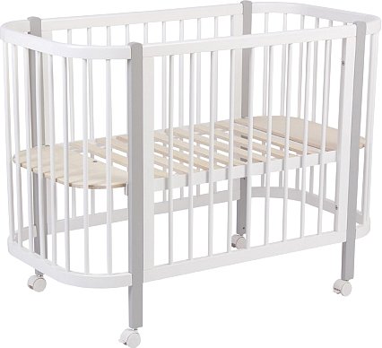 Классическая детская кроватка Polini Kids Simple 350 (белый/серый)