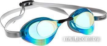 Очки для плавания Mad Wave Turbo Racer II Rainbow (бирюзовый)