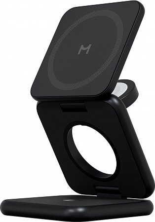 Беспроводное зарядное Magssory Fold Pro 3 в 1 WCH063 (черный)