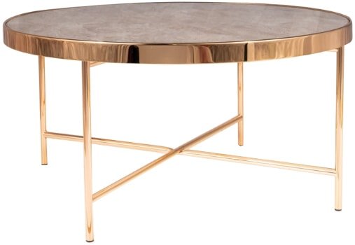 Журнальный столик Signal Fortuna B 82x82 (серый/золотистый)