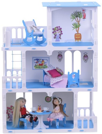 Krasatoys Дом Маргарита с мебелью 000272 (белый/голубой)