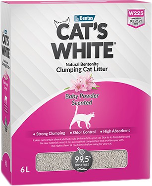 Наполнитель для туалета Cat's White Baby Powder Scented Box 6 л