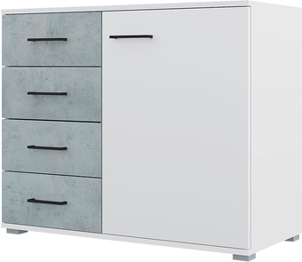 Комод Горизонт Nova 90x41x74.2 (белый/бетон)