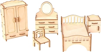 Мебель для кукольного домика Большой слон Спальня М-001