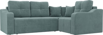 Угловой диван Mebelico Кембридж угловой 108811 (правый, велюр, бирюзовый)