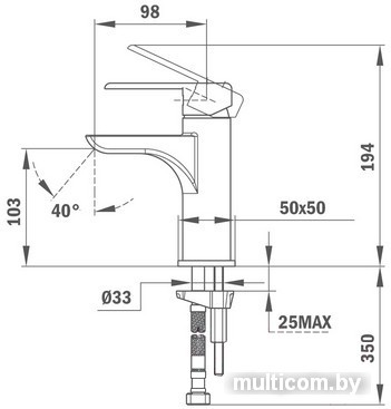 Смеситель TEKA Nexos Cascade 663310200