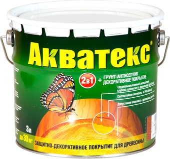 Пропитка Акватекс Пропитка на алкидной основе (дуб, 3 л)