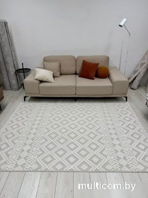 Ковер для жилой комнаты Radjab Carpet Поло Прямоугольник EN 268 12455RK (0.8x1.5, Cream)