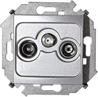 Розетка телевизионная Simon 1591466-033 (алюминий)