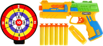 Бластер игрушечный Играем вместе С мягкими пулями и мишенью 1509G026-R1