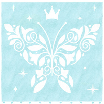 Полотенце Нордтекс Облачко Бабочка МХ42 100x100 (нежно-бирюзовый/белый)