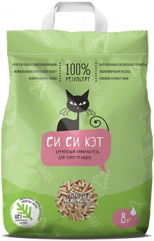 Наполнитель для туалета СиСиКэт Древесный 8 л