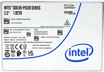 SSD Intel D5-P5530 1.92TB SSDPF2KX019XZN1