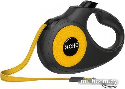 Поводок-рулетка XCHO Лента 5м (L, черный/оранжевый светоотражающий)