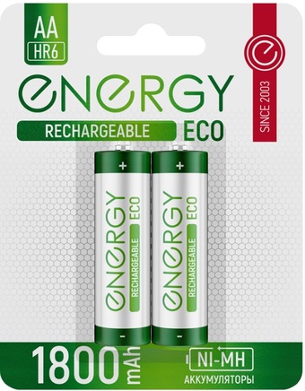 Аккумулятор Energy Eco NIMH-1800-HR6/2B АА 104988