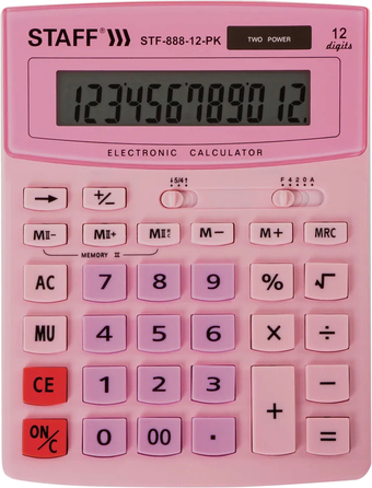 Бухгалтерский калькулятор Staff STF-888-12-PK 250452