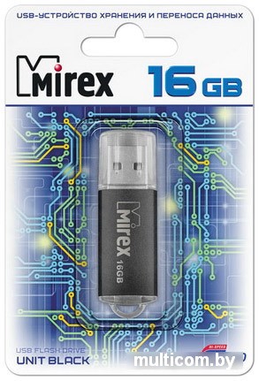 USB Flash Mirex UNIT BLACK 16GB (13600-FMUUND16)