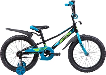 Детский велосипед Novatrack Valiant 18 2019 183VALIANT.BK9 (черный/голубой)
