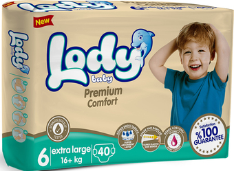 Подгузники Lody Baby XL 16+ кг Jumbo (40 шт)